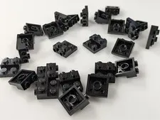 25x NEW LEGO Black Plate, Modified 2 x 2 x 2/3  (#99206) BULK Parts Building Lot