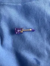 LEGO Miniature Electric Guitar Dark Purple with Stand Friends Music Instrument