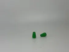 Lego-Cone 1 x 1 with Top Groove 4589b GREEN qty 2