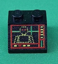 LEGO Droid Computer Control Screen Panel Slope Printed Part 