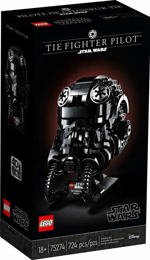 LEGO Star Wars TIE Fighter Pilot Helmet 40th ESB 724pcs 18+ 75274