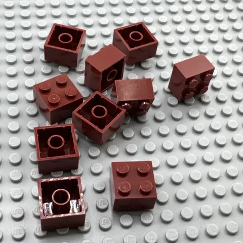 LEGO Brick - Dark Red -  2 x 2 - QTY x10