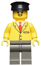LEGO: Railway Employee 5 Dark Gray Legs (trn059)