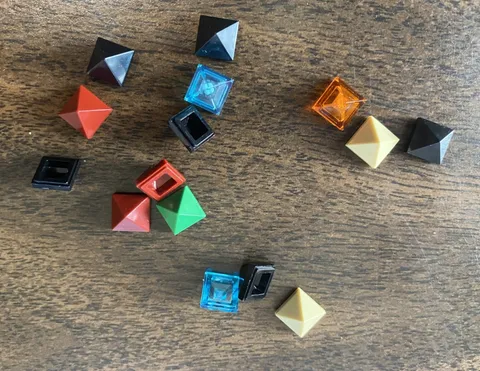 LEGO Parts: 22388 Slope 45 1 x 1 x 2/3 Quadruple Convex Pyramid, Lot of 16