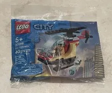 New Lego Sealed Polybag City  Fire Helicopter 30566  40pcs Lego Water Shooter