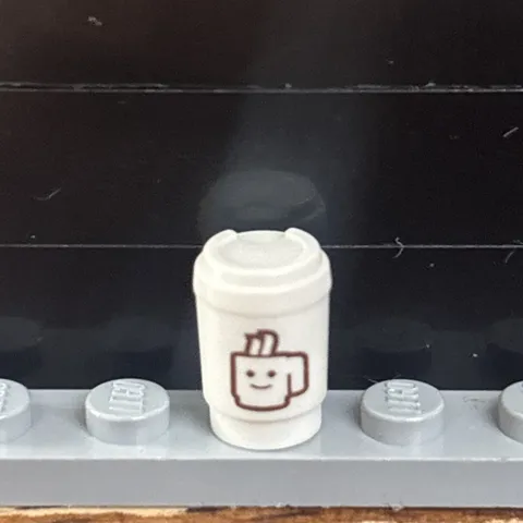 LEGO - Minifig, Utensil Coffee Cup / Starbucks Style - White