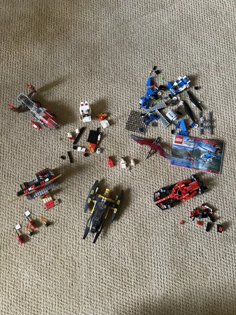 LEGO Lot of Sets Star Wars Ninjago F-1 Jurassic World Pterodactyl Minifigures