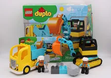 Lego Duplo 10931 Truck & Tracked Excavator Complete Retired EOL