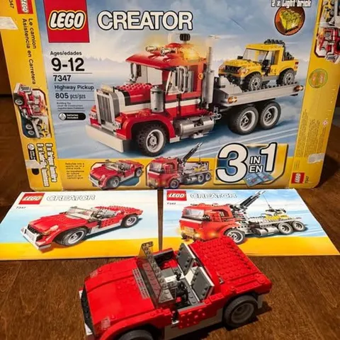 LEGO Creator 7347 Sports Car Build Only w/ Box 2 Manuals Retired 2012