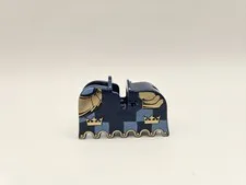 LEGO Horse Barding, Ruffled Edge Gold Crowns Gold Plate Armor Pattern 2490pb07