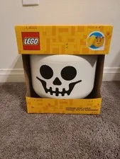 LEGO Storage Head Large White Skeleton Design Stackable for LEGO Bricks
