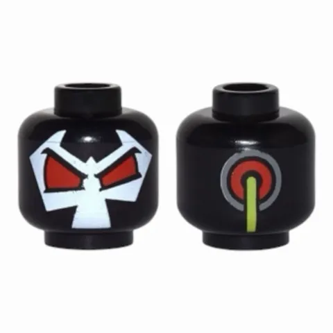 LEGO Minifigure, Head Alien with White Full Face Skull Tattoo