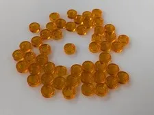 Lego x50 New Trans-Orange Tiles Flat Smooth Round 1 x 1 Pieces # 98138 Dot