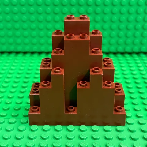 LEGO 6083 Brown LURP Rock Panel 3x8x7 Triangular Castle Mountain