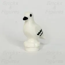 LEGO® City Pigeon Animal Minifigure Part White Bird Black Eyes 910062 11371 7188