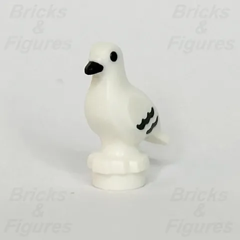 LEGO® City Pigeon Animal Minifigure Part White Bird Black Eyes 910062 11371 7188