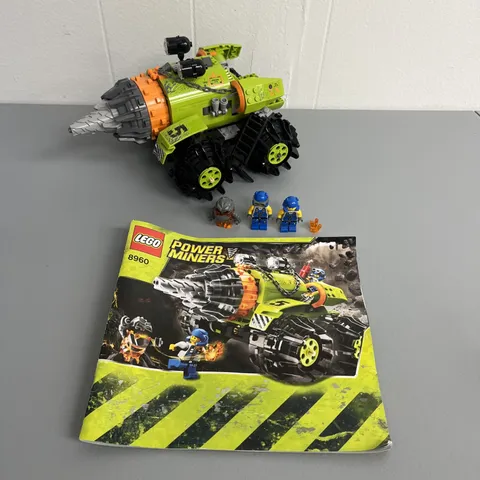 LEGO Power Miners 8960 Thunder Driller Complete with Manual And Mini Figs *READ*