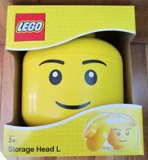 LARGE  LEGO  BOY  HEAD STORAGE  CONTAINER    (U4L)