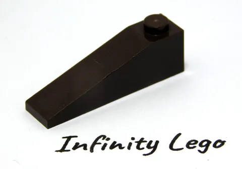 8 LEGO Dark Brown Slope Brick 18° 1 x 4 (60477) - (8 Pieces)