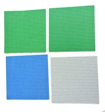 LEGO Lot 4 Baseplate 48x48 10"x10" Gray Green Blue base plate