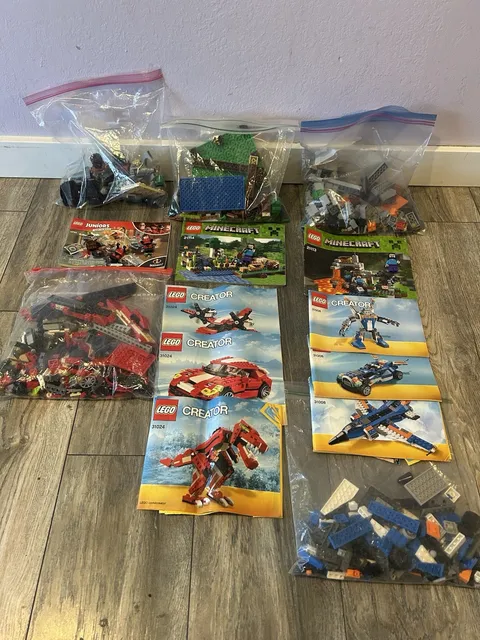 5 Lego Sets Minecraft Creator Incredibles Figures Books
