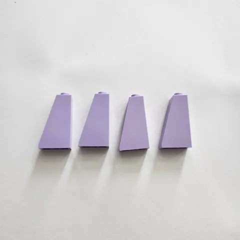 LEGO Parts 4460 4460b (4pcs) Slope 75 2x1x3 Recessed Stud Lavender Purple