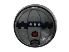 LEGO® Part 98138pb008 - Tile, Round 1 x 1 with SW Thermal Detonator