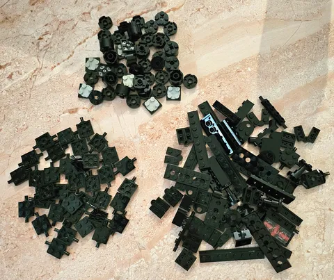 2-3 LBS LEGO & TECHNIC Genuine Black Bulk Lot Wedges, Plates, Bricks, Arches...