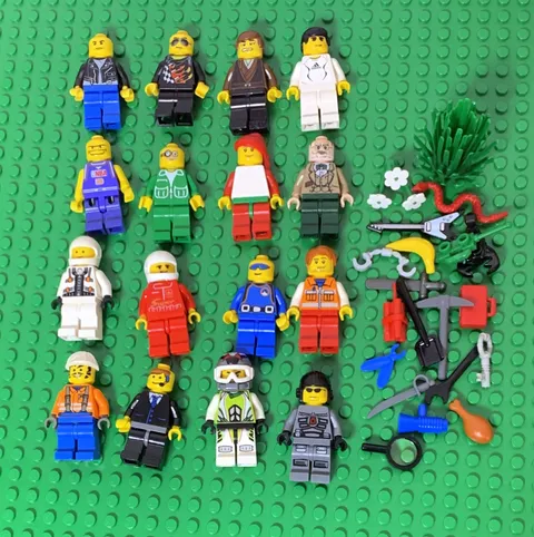 36 Piece Lego Minifigues Accessories Lot Space NBA Guitar Snake