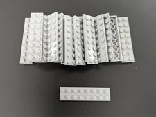 LEGO x 20 Light Bluish Gray Plate 2 x 8 bulk lot 3034