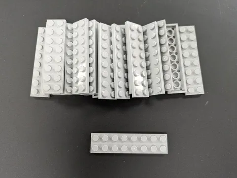 LEGO x 20 Light Bluish Gray Plate 2 x 8 bulk lot 3034