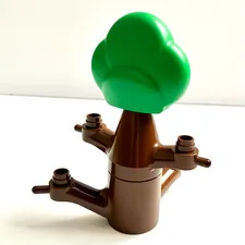 LEGO Duplo Brown Tree Trunk with Leaf 3 Pieces Farm Fruit Garden Replacement