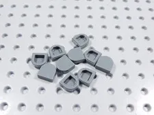 LEGO Lot of 10 Dark Bluish Gray 1x1 Smooth Half Round Tiles Plates BE