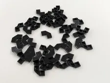 Lego x50 New Black Tile, Modified Facet 2 x 2 # 27263 MOC Bulk Parts Lot