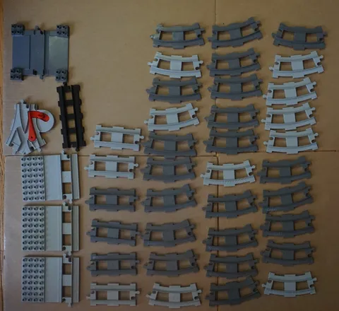 Lot of 40+ Pieces Lego Duplo Train Track Parts
