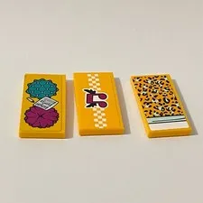 Lego 87079 Orange-Yellow Replacement Add-on Pieces Lot of 3