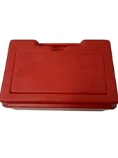 Lego 11x7.5x3.5" Storage Box Organizer Carry Case Red Plastic 1982 USA Interlego