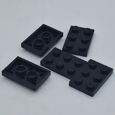 Lego - 5 Basic Black Plate 2 x 3 3021
