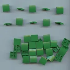 LEGO x 40 Green Slope, Curved 2 x 2 x 2/3 15068