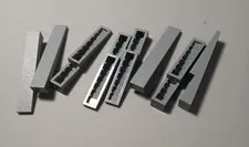 #3815# Genuine Lego 4569 Slope 10* 1 X 6 Dark Bluish Grey X 8 in excellent cond.