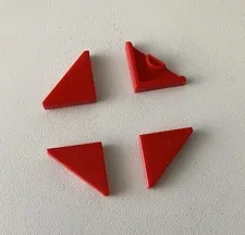 LEGO 4x NEW Pieces Tile 2x2 Triangular RED #35787