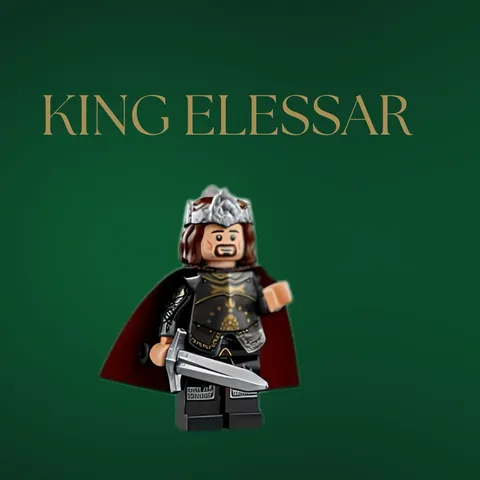 LEGO Aragorn King Elessar minifigure from LOTR Minas Tirith Set 11377.