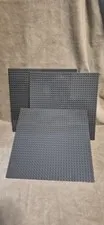 3 Grey Base Plates Not Marked Legos.