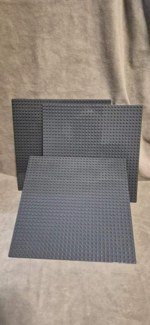 3 Grey Base Plates Not Marked Legos.