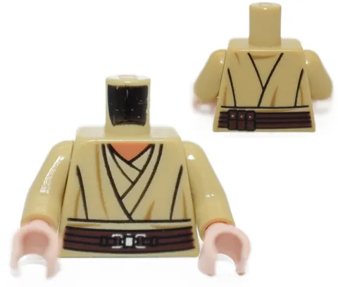 LEGO Minifigure Torso Star Wars Qui-Gon Jinn 75096 tan robe orange shirt 6032062