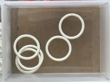 LEGO Parts - White Rubber Belt Small - No x71 - QTY 5