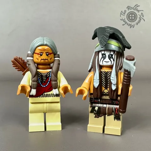 LEGO Minifigure Lot of 2 The Lone Ranger Tonto TLR002 Chief Big Bear TLR007