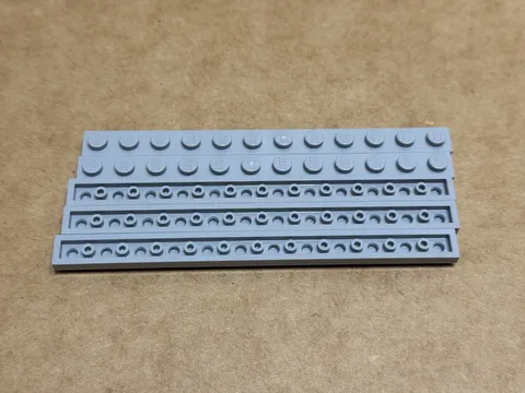 LEGO Parts - Light Bluish Gray Plate 1 x 12 - No 60479 - QTY 5