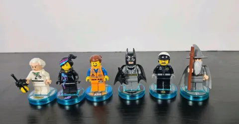LEGO Dimensions Minifigures Lot Doc Brown Batman Gandalf Emmet Bad Cop Toy Tags