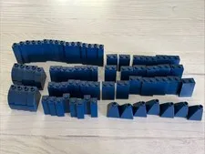 LEGO DARK BLUE LOT 74 PCS 2X2 2X1 3X1 BRICK SLOPE VARIETY EARTH NAVY BLUE